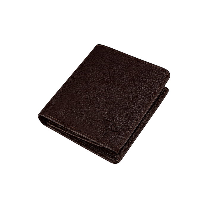 Zoozie Bags Cartera Dallas para Hombre, Piel Auténtica, Color Marrón, 10.5 x 9.5 x 2 cm